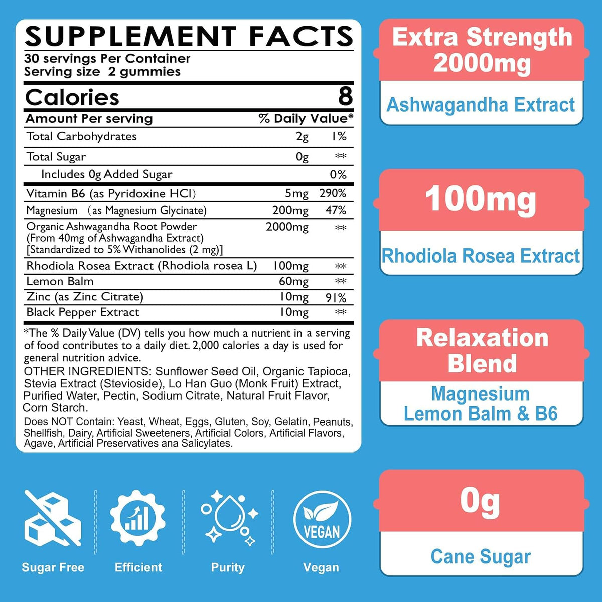 NEVISS Ashwagandha Gummies with Magnesium – Helps Sustain Energy Levels: By supporting the body's stress response, – Image 3