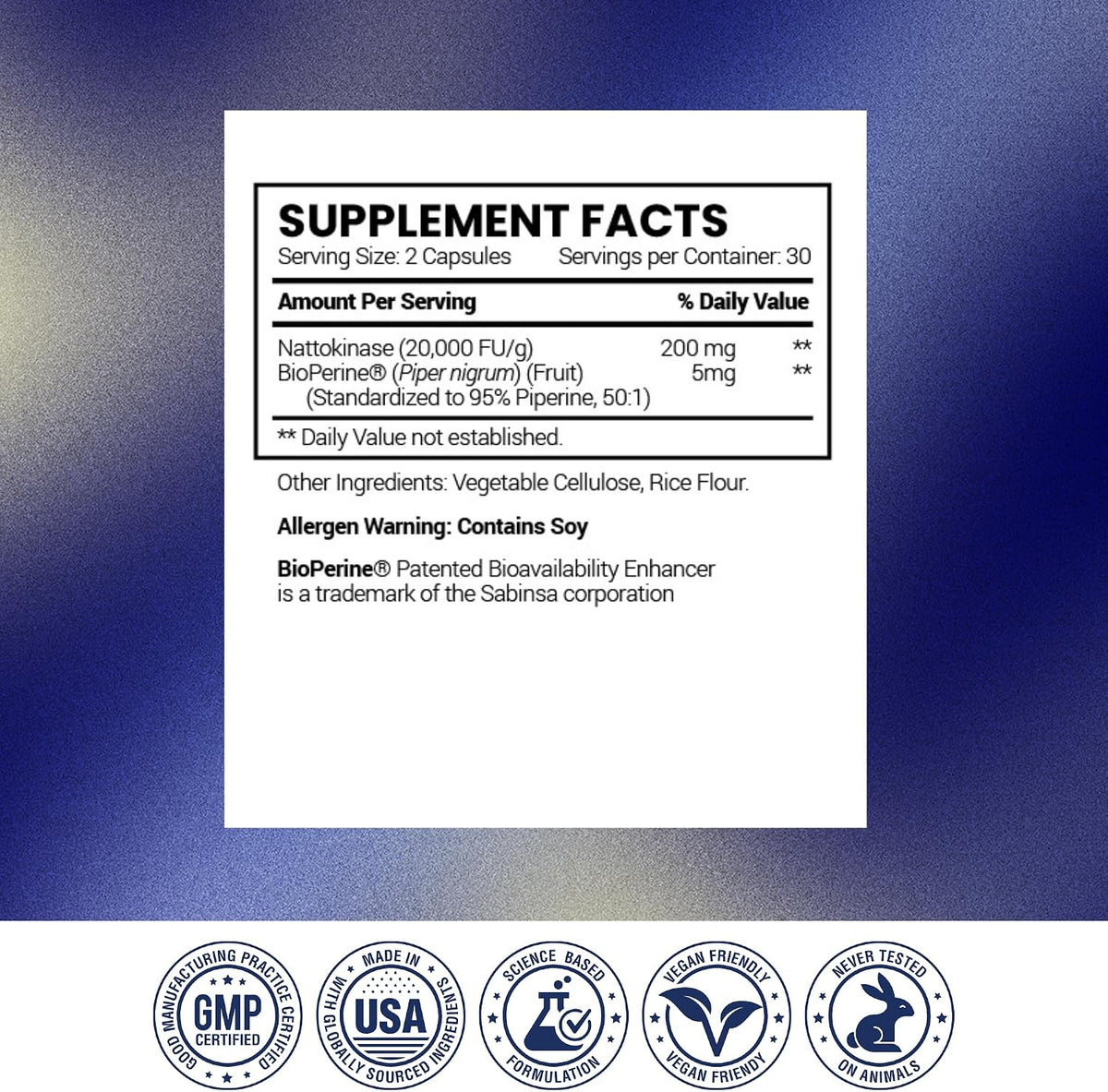 Research Verified Nattokinase - 4000 FU - Circulatory Support - BioPerine, No Vitamin K2 - 60 Capsules - Pack of 6 - görsel 8