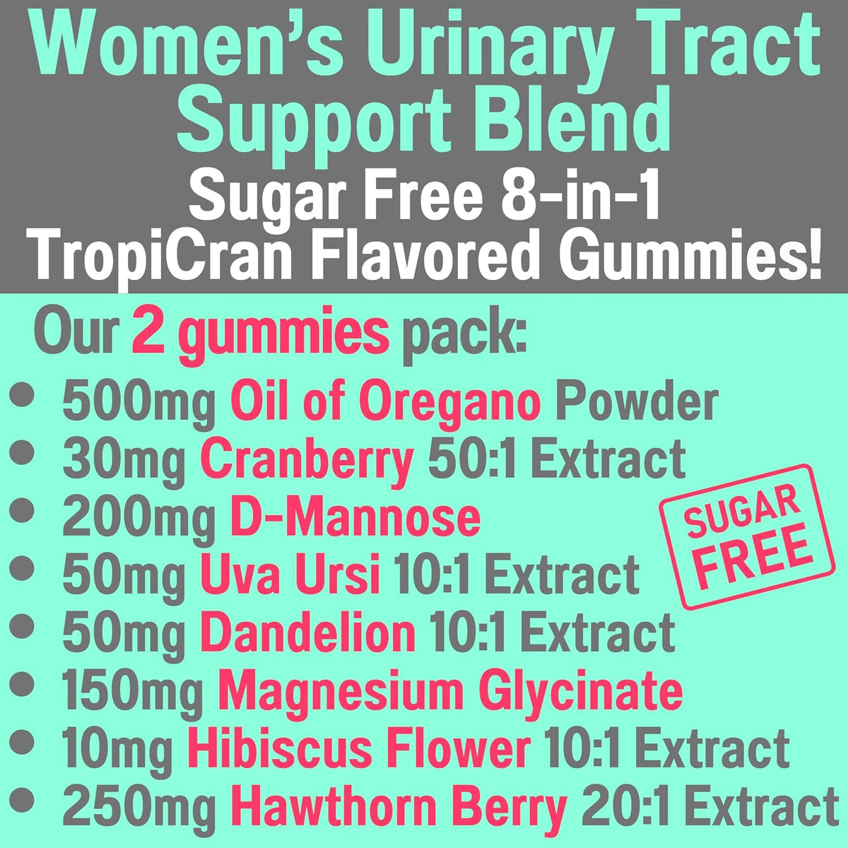 SHIZAM Oil of Oregano, D-Mannose, Dandelion – Those who prefer sugar-free alternatives to conventional gummy – Image 2