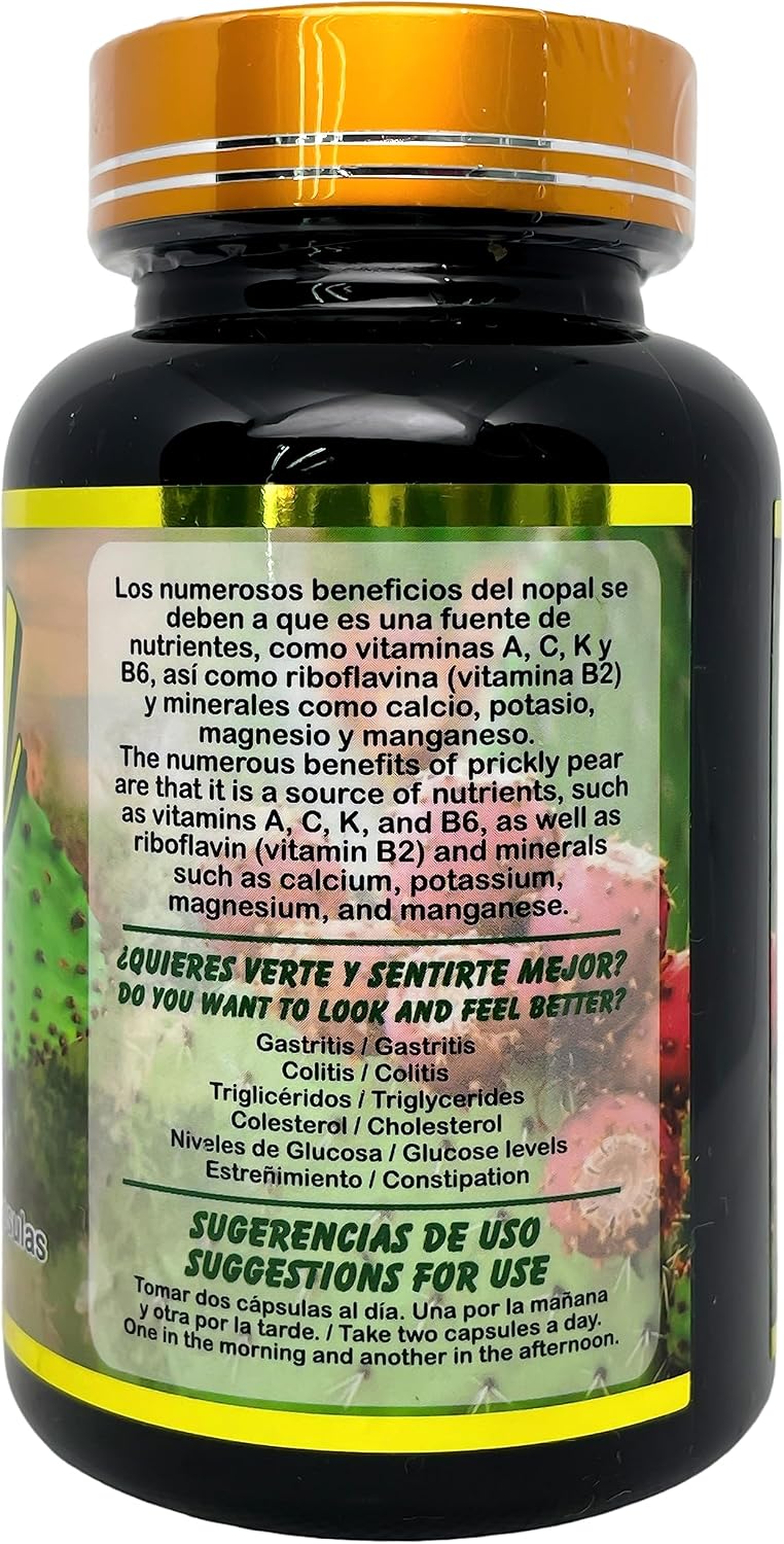 Nopal 1000mg Supplement – Prickly Pear Cactus Capsules - görsel 2