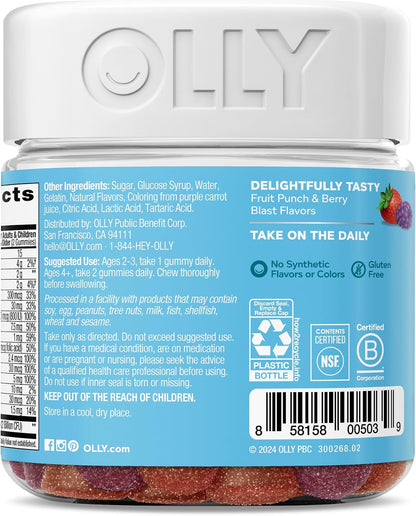OLLY Kids Multivitamin & Probiotic Gummy - Berry - 70 Gummies