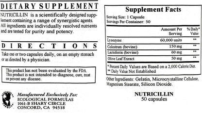 Nutricillin - 150 Capsules (3-Pack) by Ecological Formulae