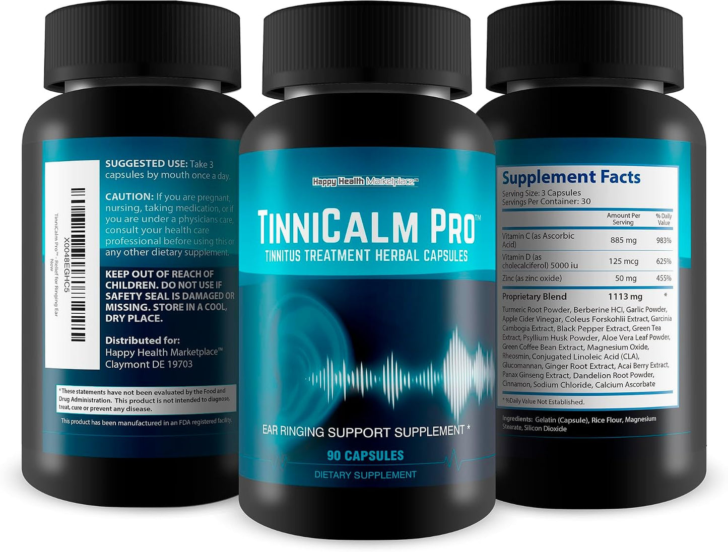 TinniCalm Pro - Natural Tinnitus Relief Herbal Capsules - görsel 4