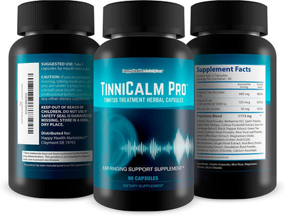 TinniCalm Pro - Natural Tinnitus Relief Herbal Capsules