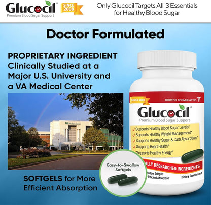 Glucocil Softgels – Premium Blood Sugar Support (2-Pack)