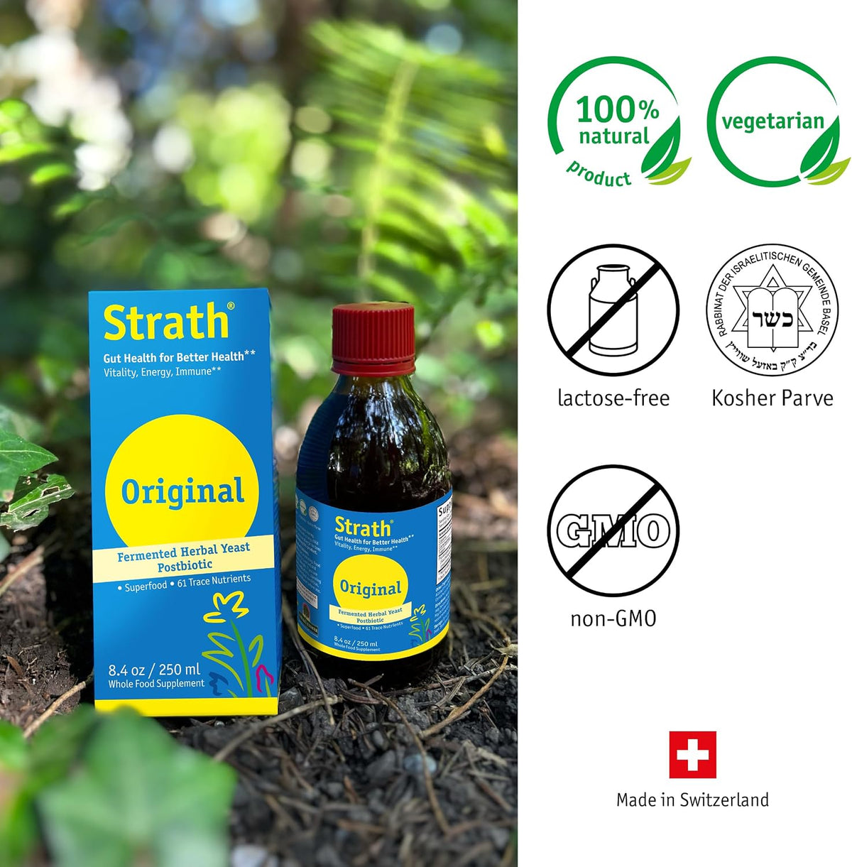 Strath Fermented Herbal Yeast Postbiotic – Daily Nutritional Supplement Liquid - görsel 6