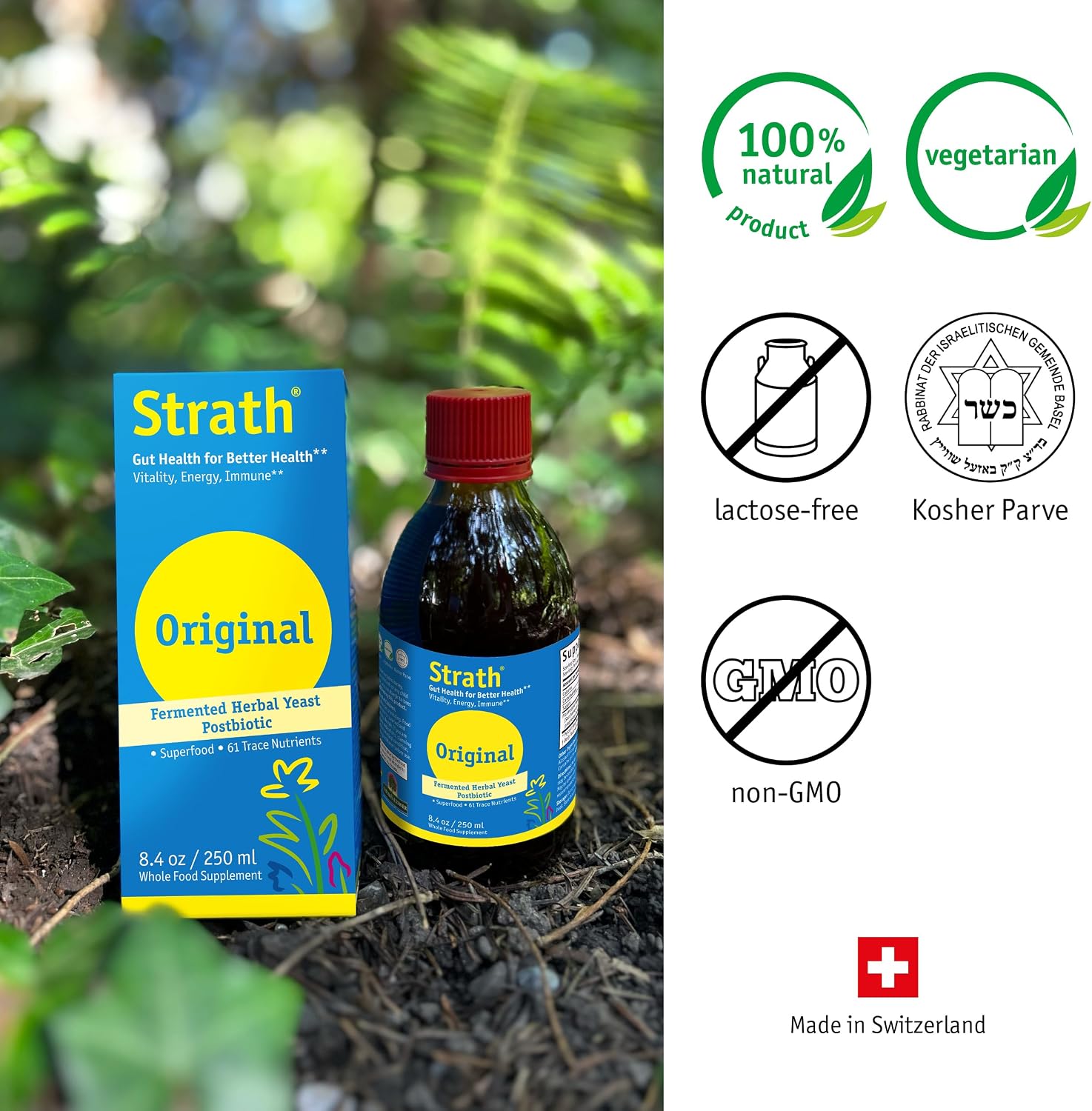 Strath Fermented Herbal Yeast Postbiotic – Daily Nutritional Supplement Liquid - görsel 6