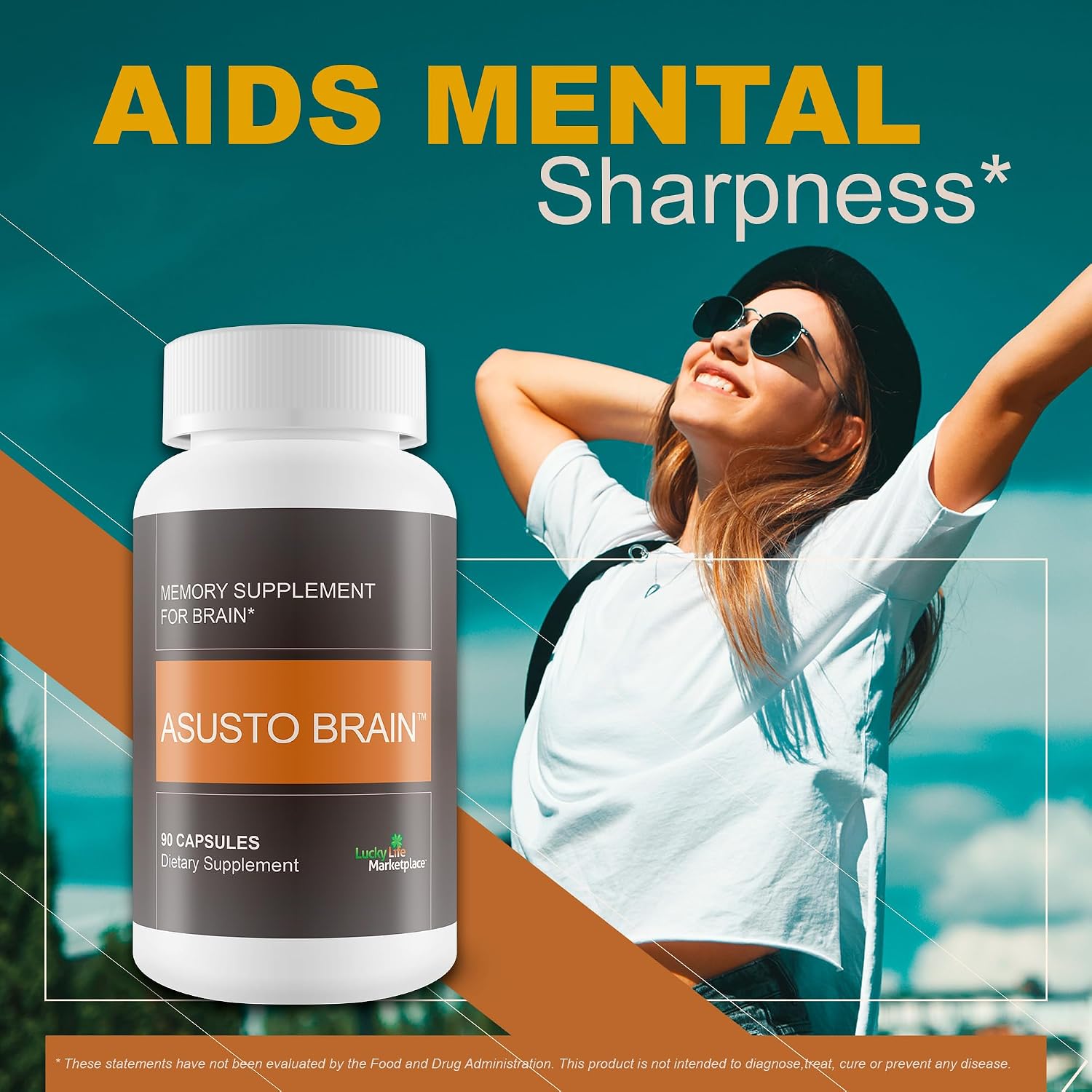 Asusto Brain Supplement – Natural Memory and Focus Support Nootropic - görsel 5