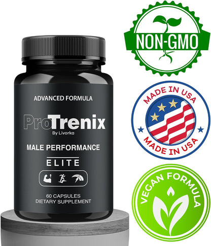 (3 Pack) ProTrenix Pills for Men, All-Natural Multivitamin Supplement, 180 Capsules