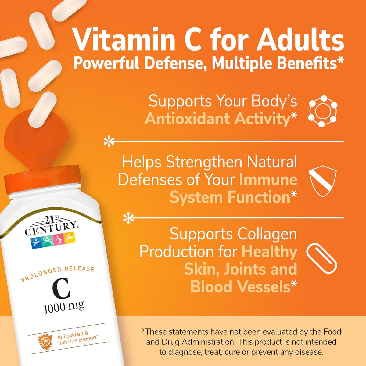21st Century Vitamin C 1000mg Prolonged Release Tablets, 110 Tablets - görsel 2