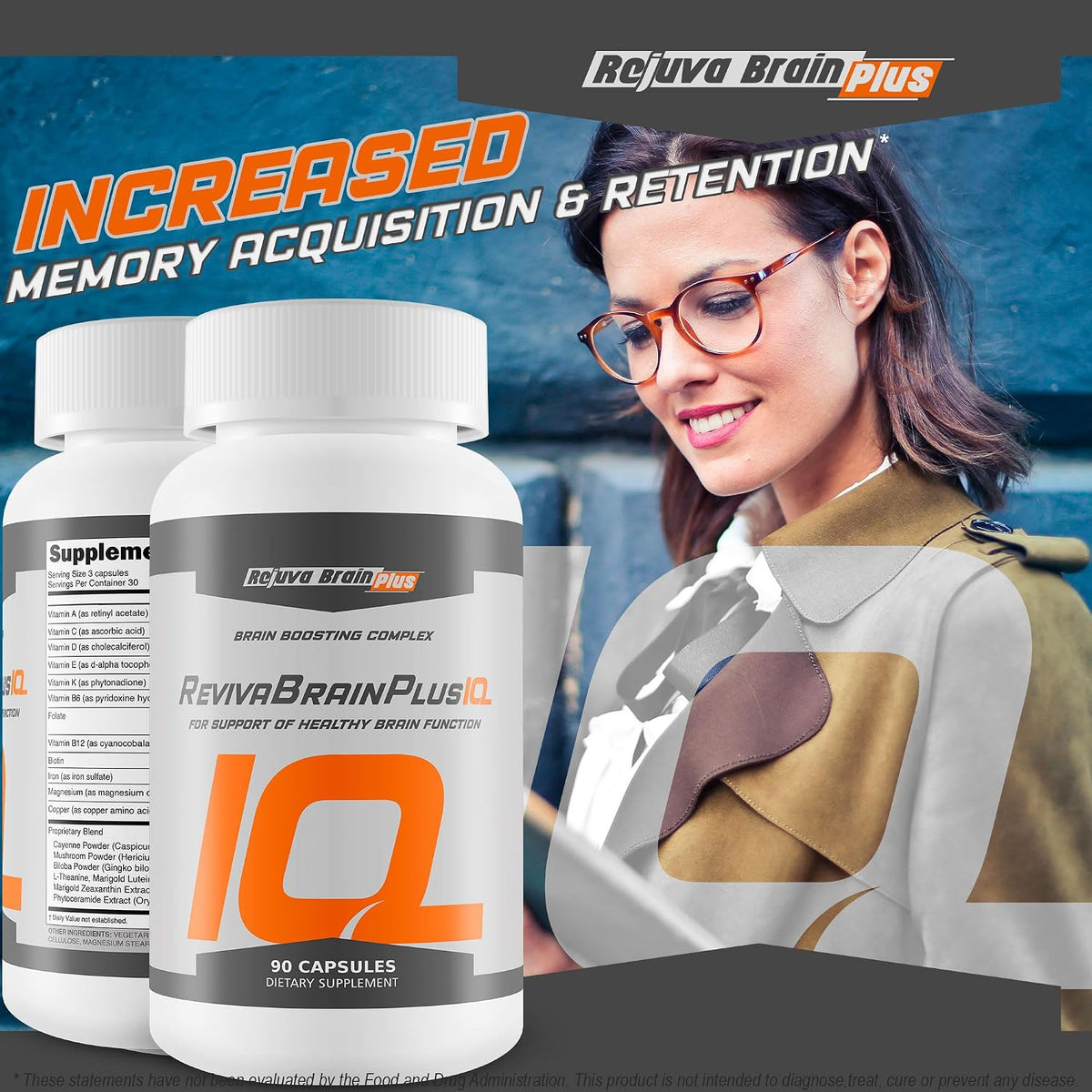 Reviva Brain Plus IQ - Brain Boosting Supplement for Memory, Focus & Clarity - görsel 6
