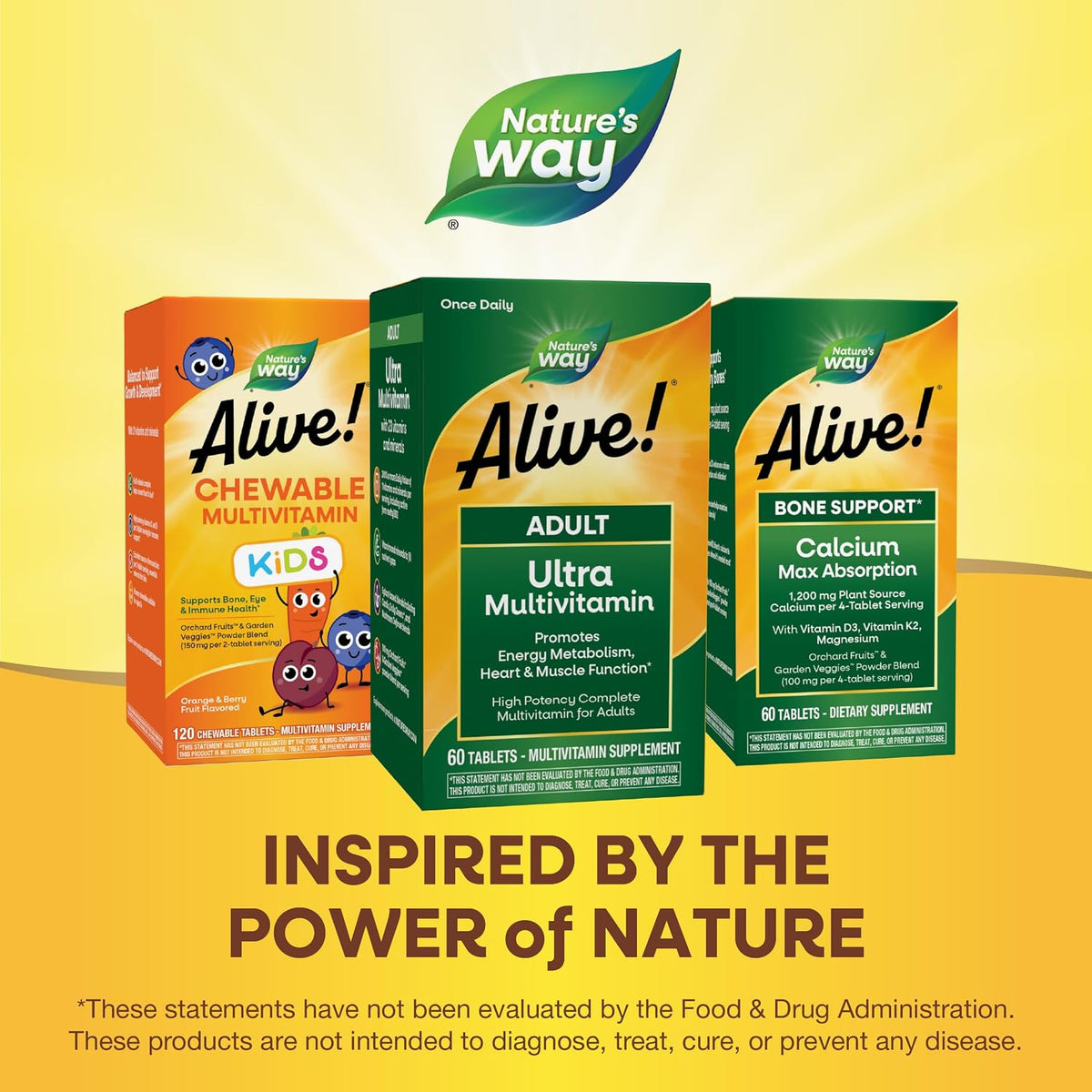Nature's Way Alive! Adult Ultra Multivitamin, Supports Energy Metabolism, Heart & Muscle Function, with B-Vitamins Including Methylated B12, Gluten Free, 60 Tablets - görsel 8