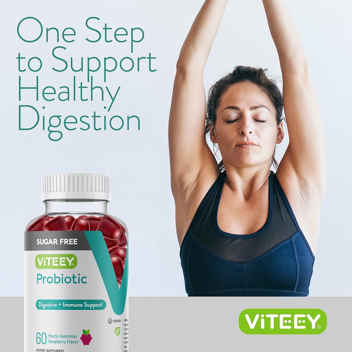 Viteey Probiotic Gummies - Sugar-Free, 2 Billion CFUs - görsel 6