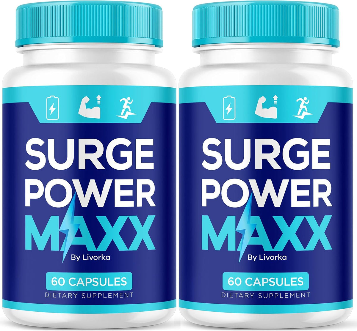 (2 Pack) Surge Power Maxx Supplement for Men, SurgePower Max Male Pills Formula, Premium All-Natural Advanced Support, 120 Capsules for 2 Months - görsel 1