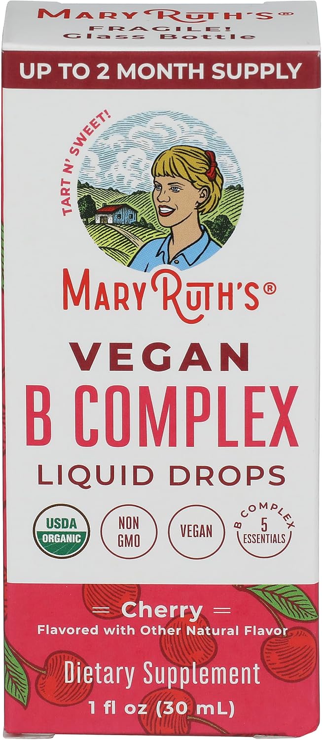Mary Ruth's Vitamin B Complex Drops – Organic Tart Cherry, 30 ml - görsel 1