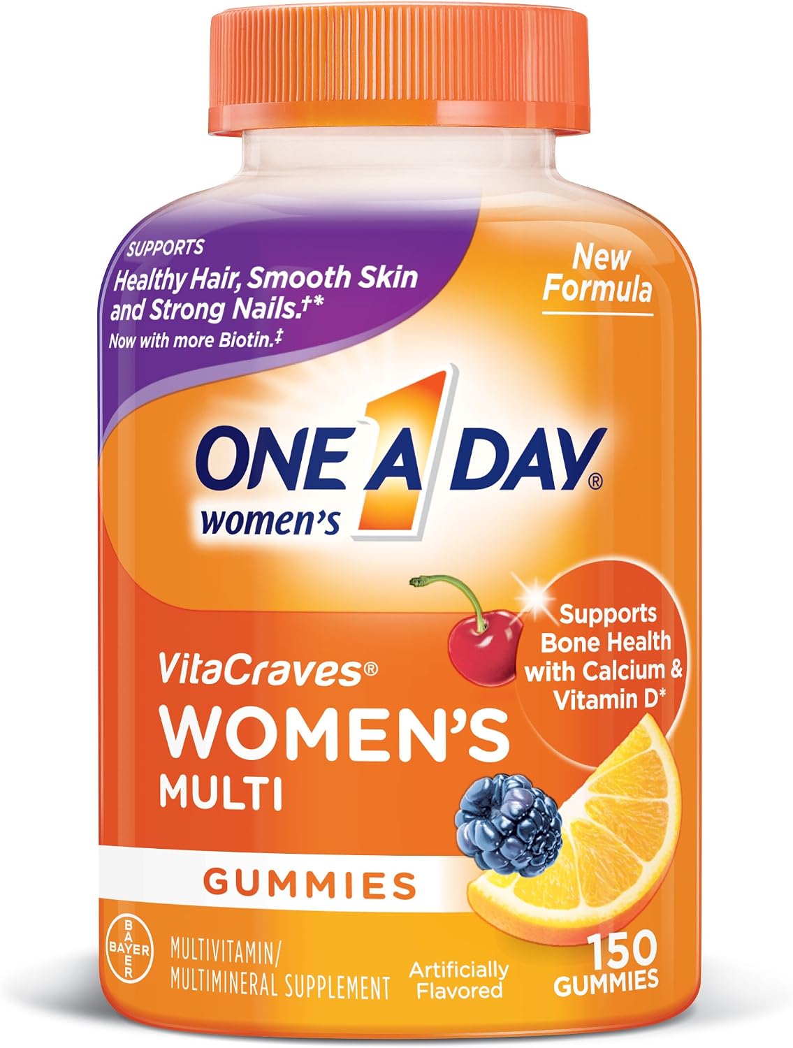 One A Day Women’s Multivitamin Gummies, Complete Multivitamin for Women, 150 Count - görsel 1