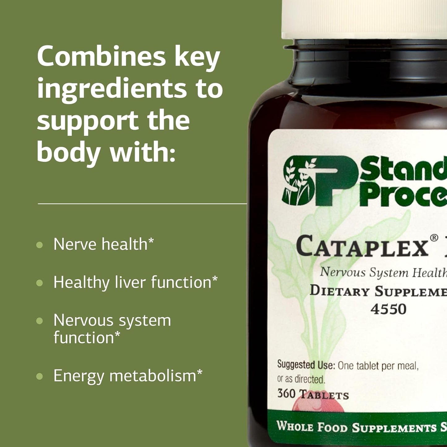 Standard Process Cataplex B2 - Nervous System Support Supplement - 360 Tablets - görsel 4