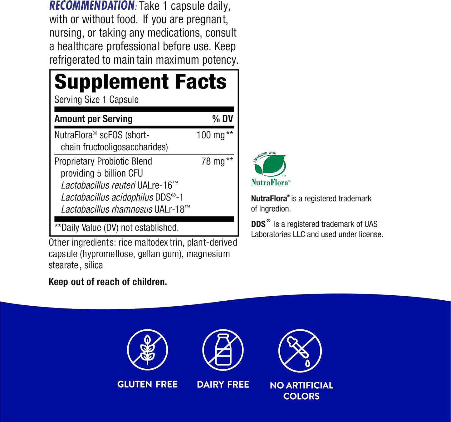 Nature's Way Primadophilus Reuteri Probiotics, 5 Billion CFU, 90 Capsules - görsel 4