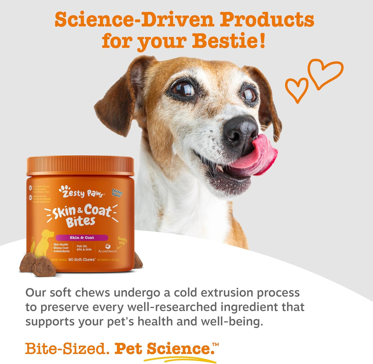 Zesty Paws Omega 3 Fish Oil for Dogs - Hip, Joint & Skin Support, Chicken Flavour, 250 Chews – Image 6