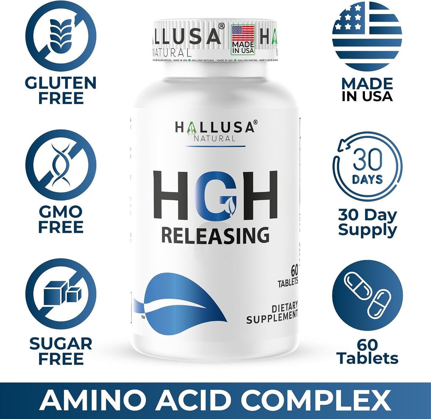 Hallusa Natural Amino Acid Complex with L-Arginine & Ornithine – 60 Tablets - görsel 9