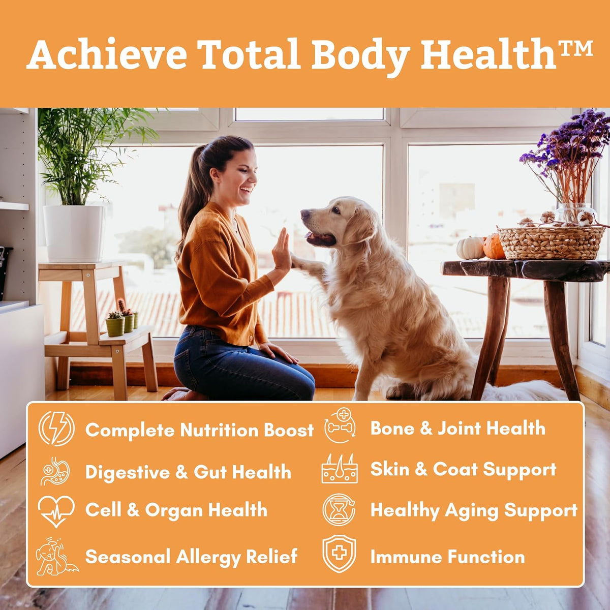 Wholistic Pet Organics Canine Complete - Dog Multivitamin Powder - 4 lb (180 Scoops) - görsel 5