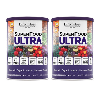 Dr. Schulze's SuperFood Ultra | Organic Superfood Powder | Vitamin B Complex + 520% Vitamin C | Vegan, Non-GM & Gluten-Free – Image 8