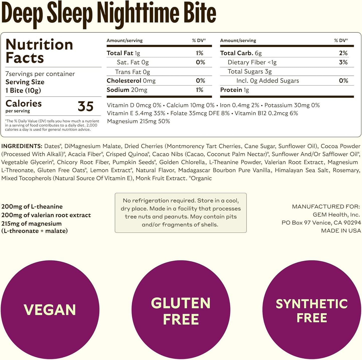 GEM Bite Complete Routine Variety Pack with Daily Multivitamin, Chill-Out Calm & Deep Sleep Aid - görsel 8