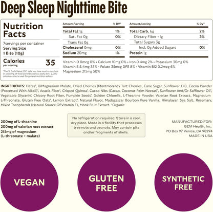 GEM Bite Complete Routine Variety Pack with Daily Multivitamin, Chill-Out Calm & Deep Sleep Aid