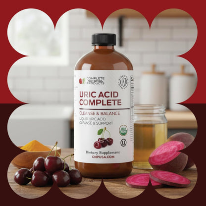 Complete Natural Uric Acid Complete - Liquid Supplement for Uric Acid Cleansing, Kidney Health & Blood Circulation