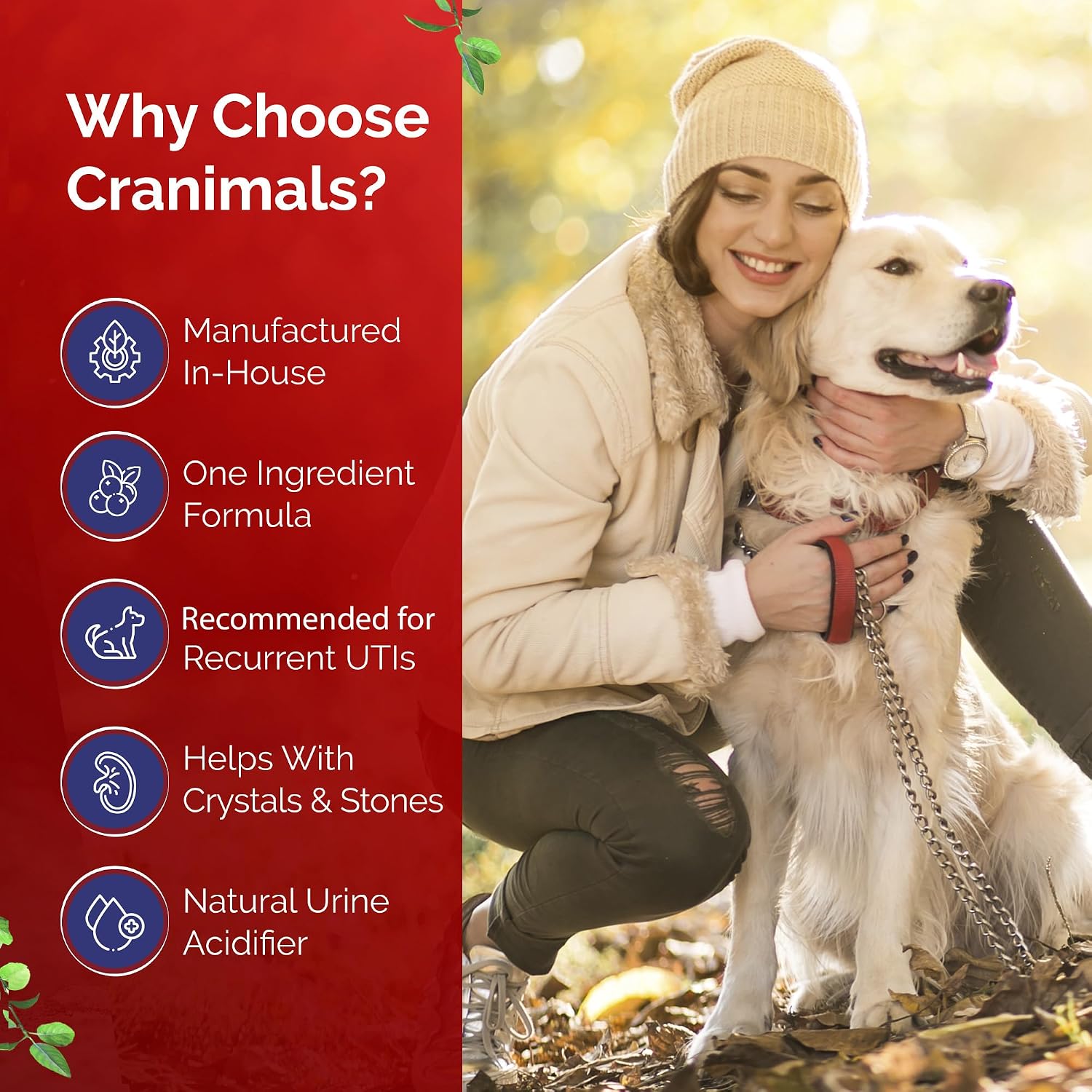Cranimals Organic Cranberry Supplement for Dogs and Cats – Urinary Tract Support - görsel 3