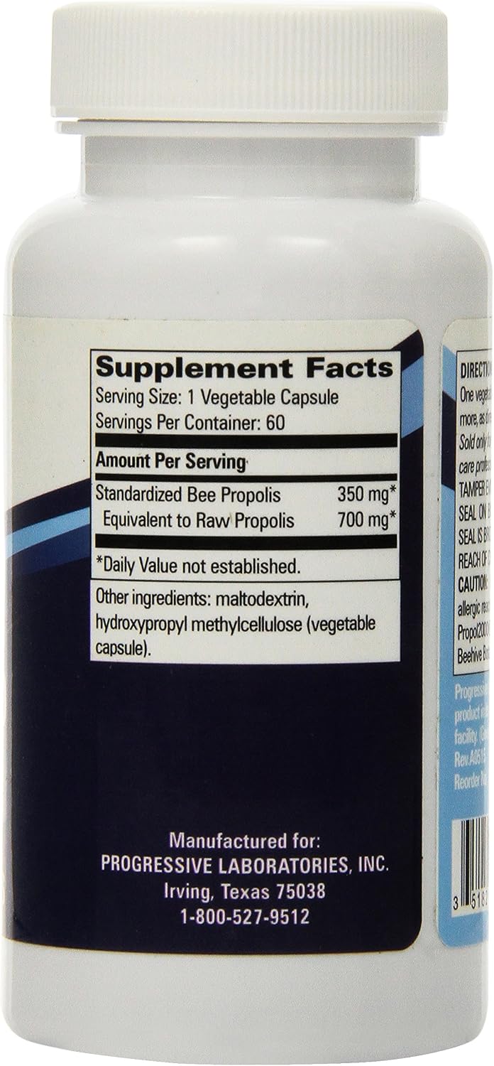 Progressive Labs Bee Propolis Standardised Supplement, 60 Capsules - görsel 3