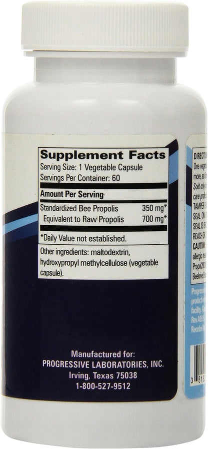 Progressive Labs Bee Propolis Standardised Supplement, 60 Capsules