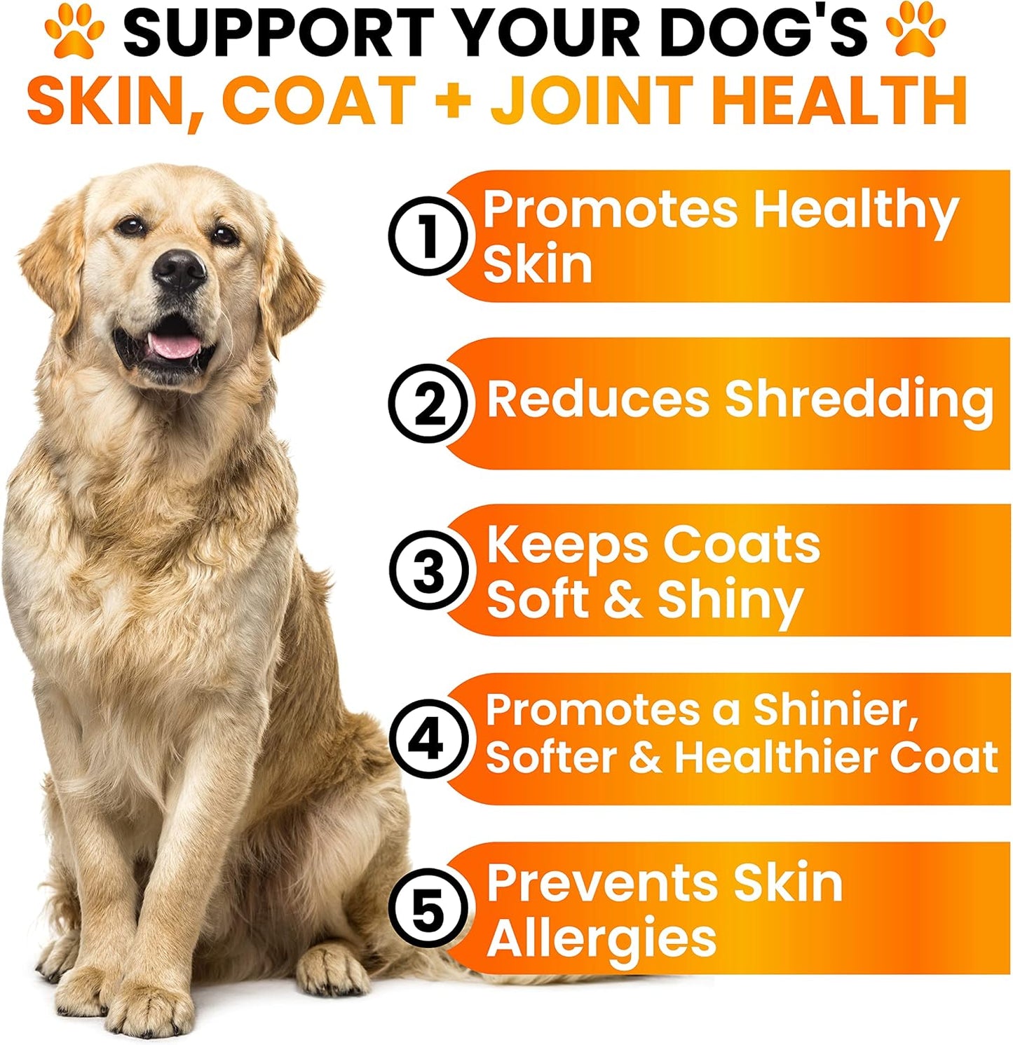 Omega 3 for Dogs - Fish Oil Chews for Dogs - Allergy and Itch Relief - Anti-Shedding Supplement - Joint Health - Dry, Itchy Skin and Coat Supplement - Salmon Oil - EPA & DHA - Made in the USA - görsel 2