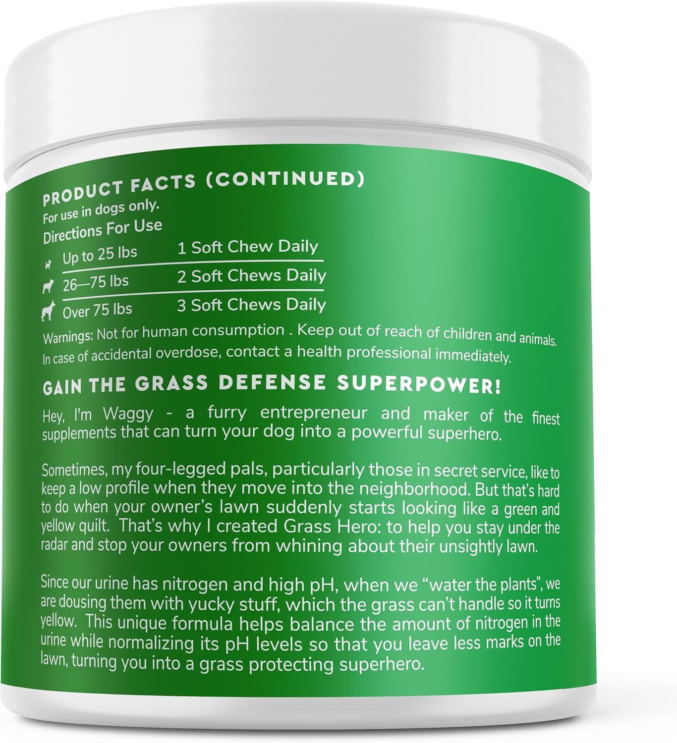 Wonder Paws Grass Hero, Grass Burn Spot Chews – Dog Urine Lawn Saver with Cranberry & Methionine – 60 Soft Chews - görsel 8