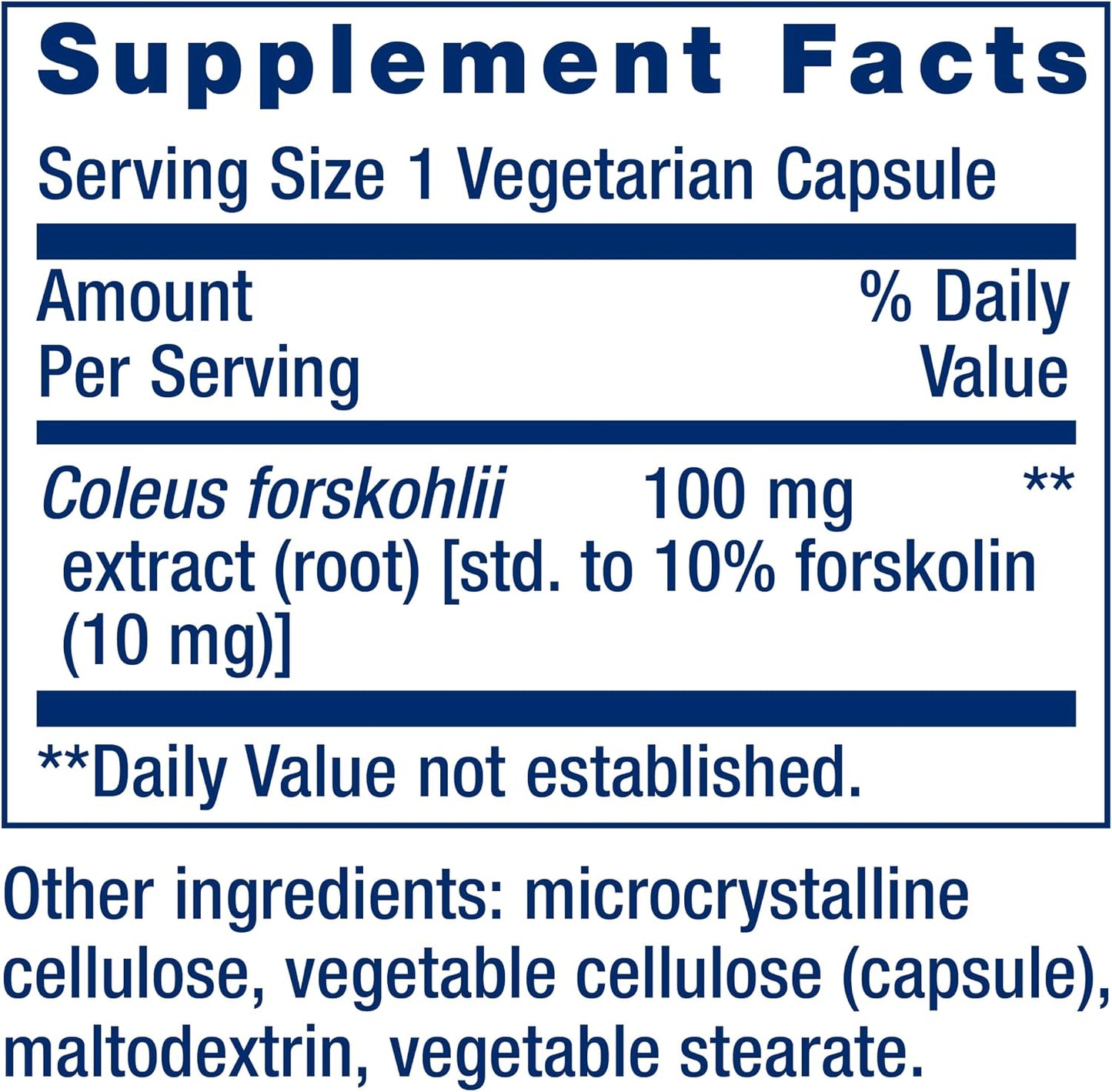 Life Extension Forskolin 10 mg, Standardised Coleus Forskohlii Extract, 60 Capsules - görsel 3