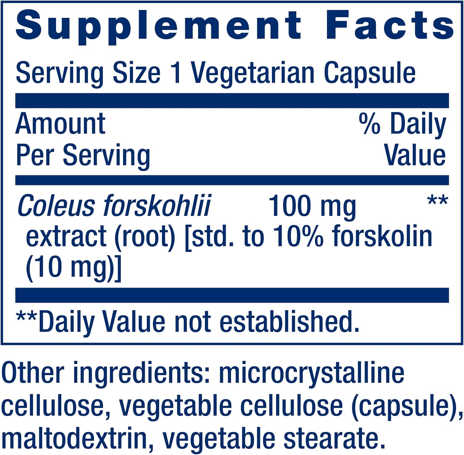 Life Extension Forskolin 10 mg, Standardised Coleus Forskohlii Extract, 60 Capsules - görsel 3