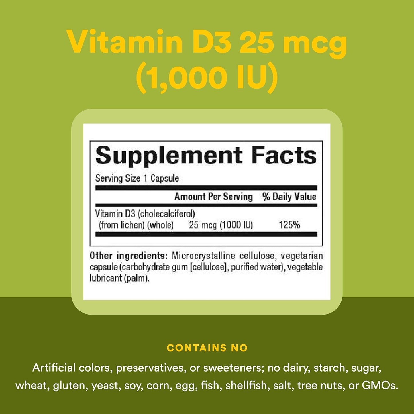 Natural Factors Whole Earth & Sea Vitamin D3, 125 mcg (5000 IU), 90 Vegetarian Capsules - görsel 4