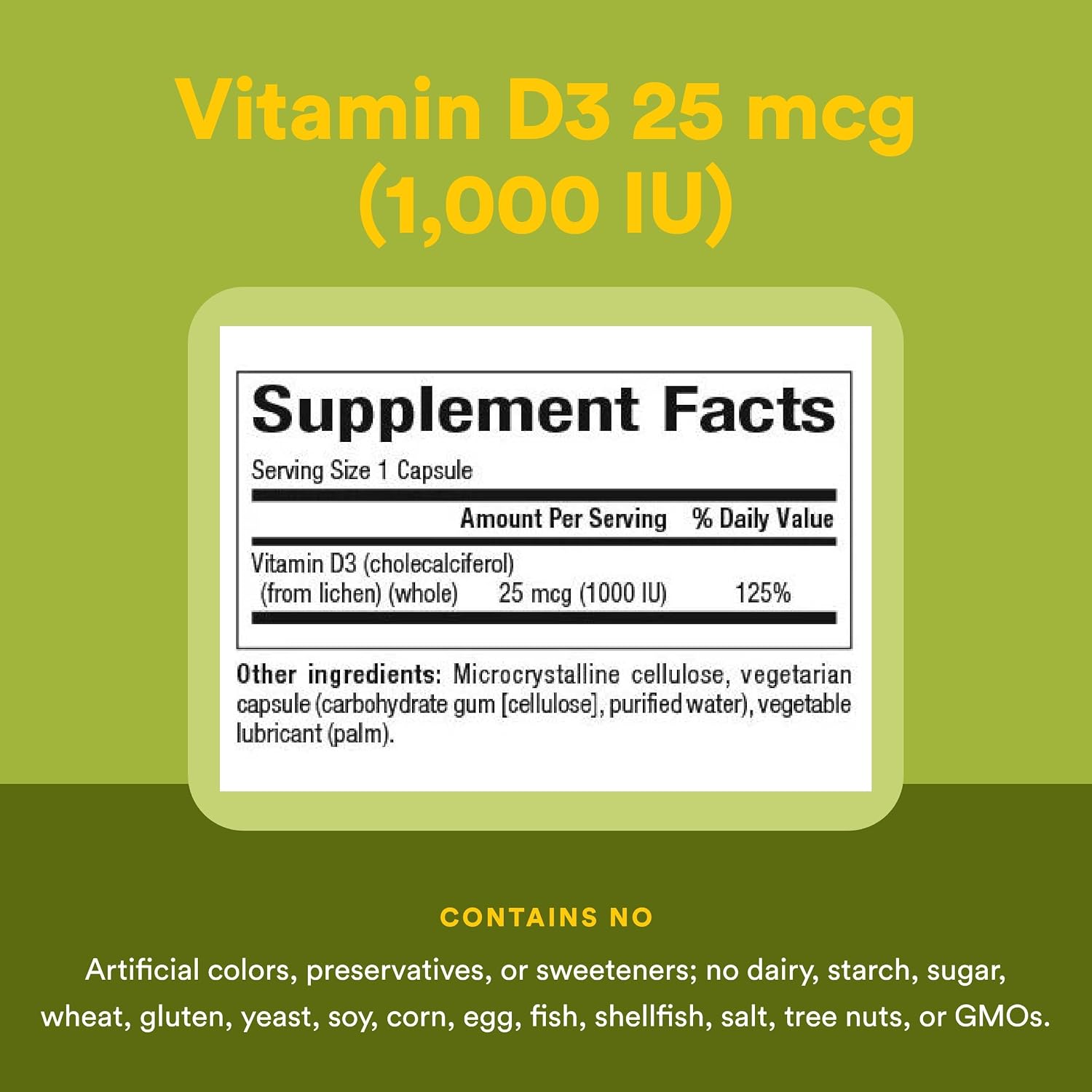 Natural Factors Whole Earth & Sea Vitamin D3, 125 mcg (5000 IU), 90 Vegetarian Capsules - görsel 4