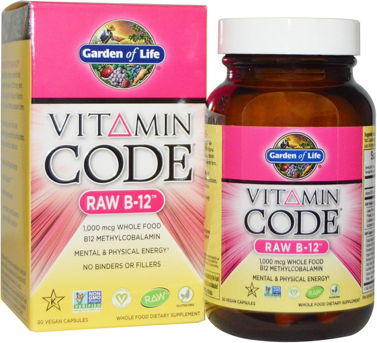 Garden of Life Vitamin Code RAW B-12 1000 µg - 30 Vegetarian Capsules - görsel 1