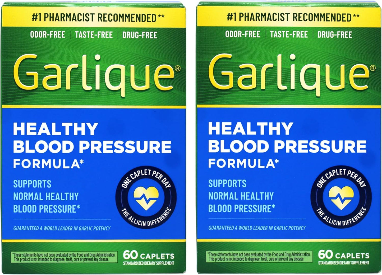 Garlique Healthy Blood Pressure Formula (60 Caplets, Pack of 2) - görsel 1