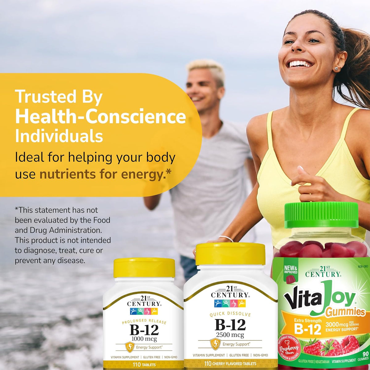 21st Century B12 2500 mcg Quick Dissolve, Energy Support, Cherry Flavour, 110 Tablets - görsel 7