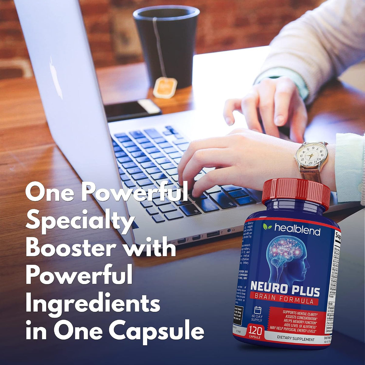 Neuro Plus Brain & Focus Formula – Nootropic Brain Booster, 120 Capsules - görsel 7