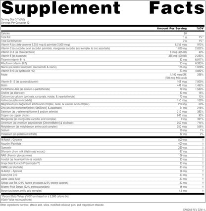 Source Naturals Elan Vital Multiple Vitamin - Comprehensive Multi-Nutrient Formula for Whole Body Support - 60 Tablets