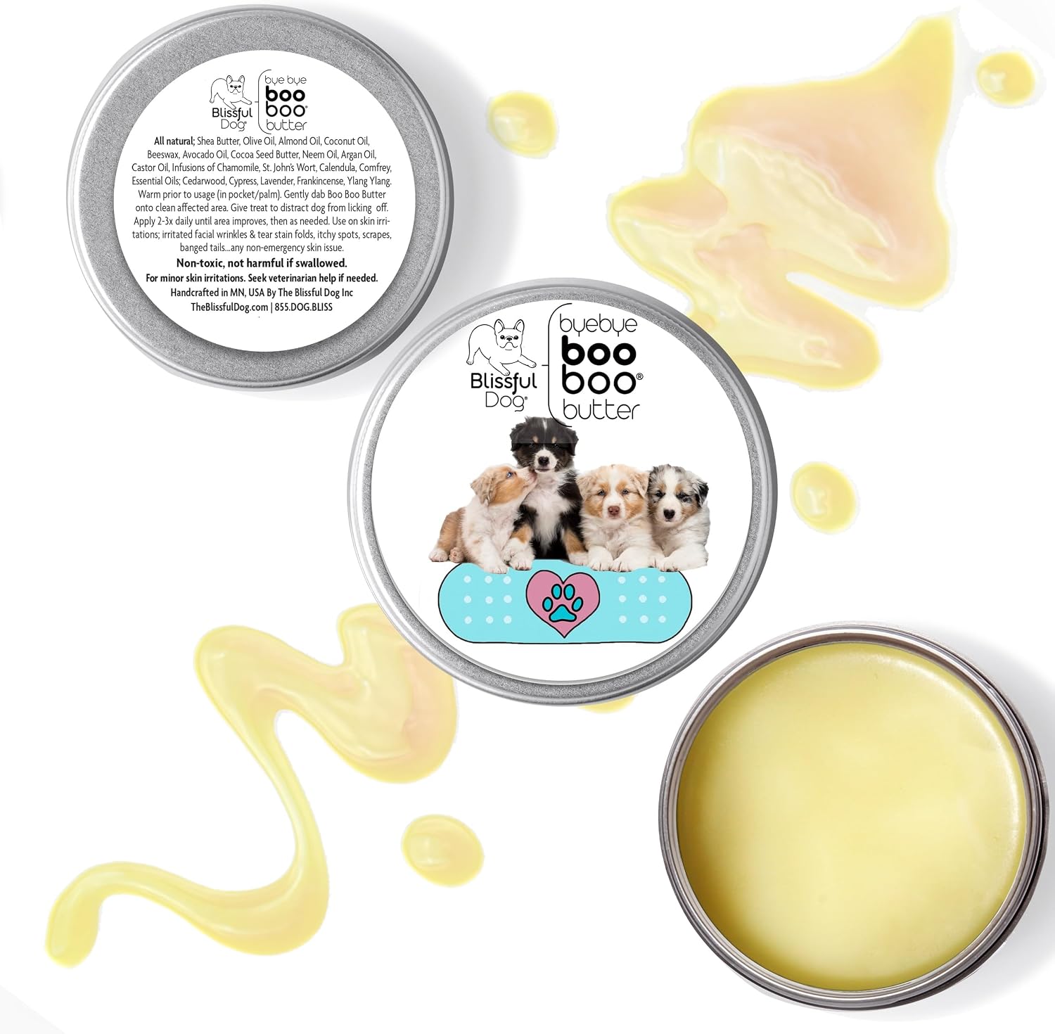The Blissful Dog 4 oz TIN Australian Shepherd Booboo Butter - görsel 2