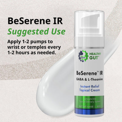 Healthy Gut BeSerene IR | GABA & L-Theanine | Instant Relief Cream | 54 g