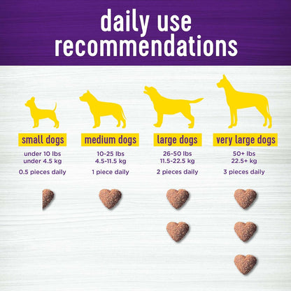Wellness Peanut Butter & Apple Flavour Soft Chews Multi-Benefit Supplements for Dogs, 45 Chews