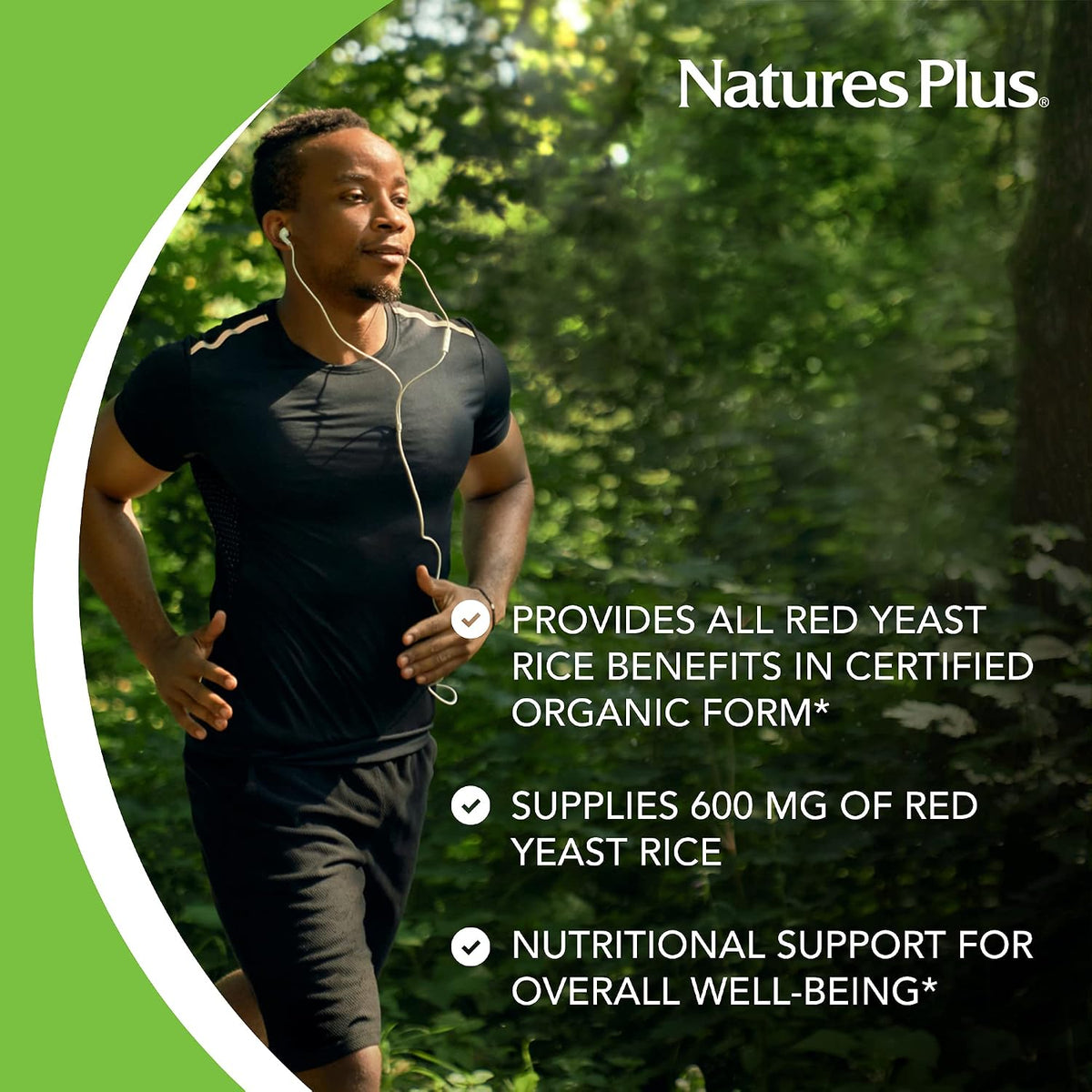 NaturesPlus Source of Life Garden Red Yeast Rice – 60 Capsules - görsel 3