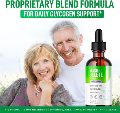 Gluco Delete Drops - All Natural Liquid Support Formula (5-Pack)