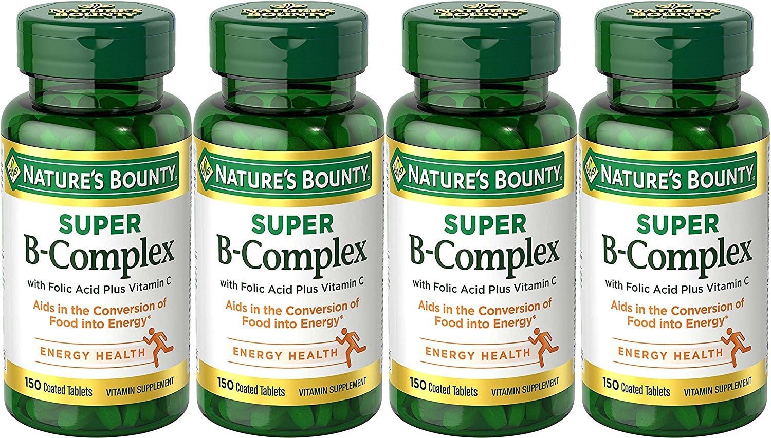 Nature's Bounty B-Complex with Folic Acid and Vitamin C, 150 Tablets - görsel 2