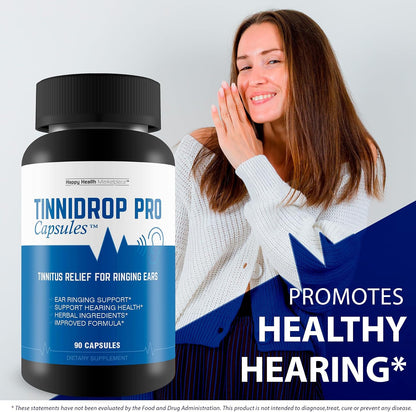 Tinnidrop Pro Capsules - Tinnitus Support Supplement for Ringing Ears